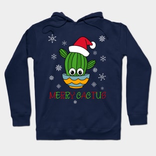 Merry Cactus - Cactus With A Santa Hat In A Bowl Hoodie